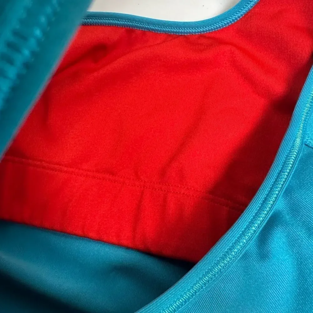 GUC Nike Pro Women's Blue Compression Racer Back  Tank Top Built in Bra - XS